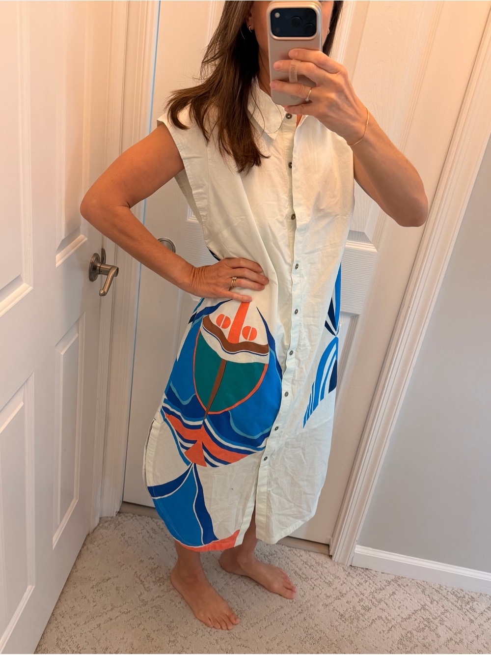 Lined beach cover-up